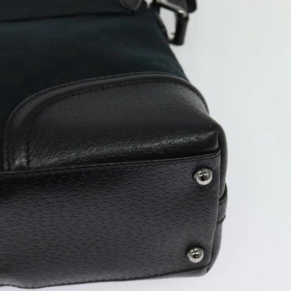 GUCCI Web Sherry Line GG Canvas Shoulder Bag Black Red Green Auth 126871 - Picture 4 of 16